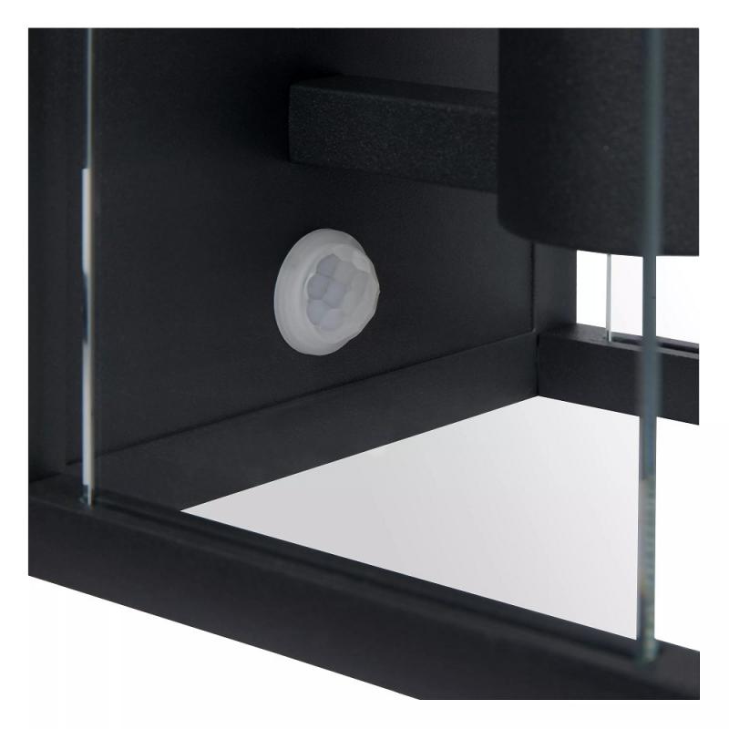Lucide CLAIRE Wandleuchte Anthrazit E27 IP54 Bewegungs- & Tag/Nacht-Sensor