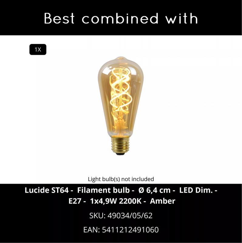 Lucide CLAIRE Wandleuchte Anthrazit E27 IP54 Bewegungs- & Tag/Nacht-Sensor