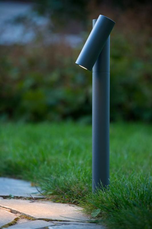Lucide TATUM LED Pollerleuchte Anthrazit – 5W, 3000K, IP65, schwenkbar