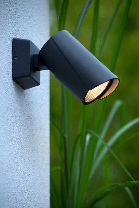 Lucide MANAL – LED Wandstrahler Außen 1x13W 3000K IP65 Anthrazit