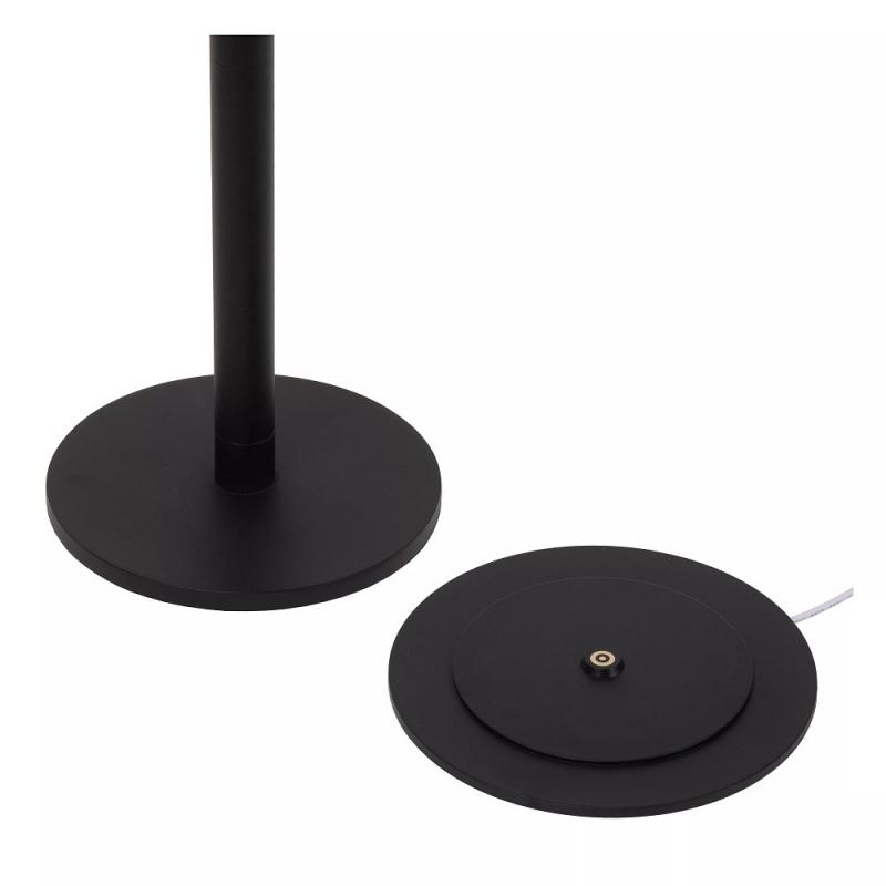 Lucide ANTRIM Akku Stehlampe mit Leselampe LED 2x2,2W 2700K IP54 Schwarz wiederaufladbar