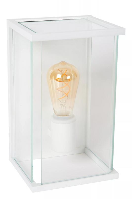 Lucide CLAIRE Wandleuchte IP54 Weiß – 1x E27 Außenwandleuchte im Landhausstil