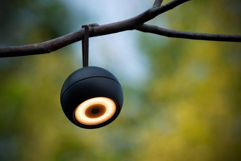 Lucide LUNEX - wiederaufladbare Wandleuchte Innen/Außen - Akku/Batterie - LED Dim. - 1x2W 3000K - IP54 - Magnetisch - Schwarz