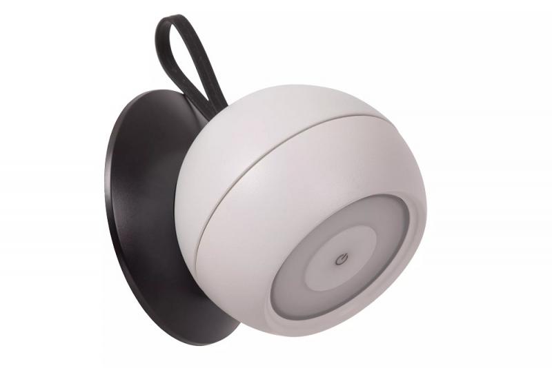 Lucide LUNEX - wiederaufladbare Wandleuchte Innen/Außen - Akku/Batterie - LED Dim. - 1x2W 3000K - IP54 - Magnetisch - Weiß