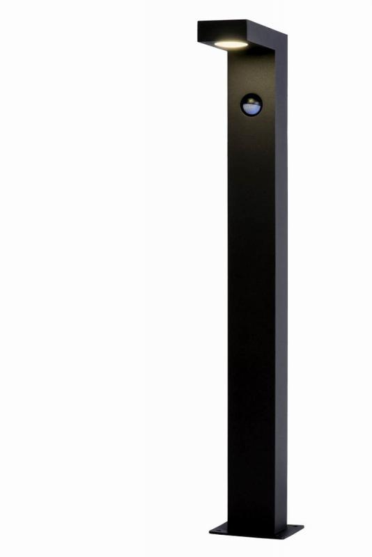 Lucide TEXAS-IR LED Pollerleuchte Anthrazit – 7W, 3000K, IP54, mit Bewegungsmelder