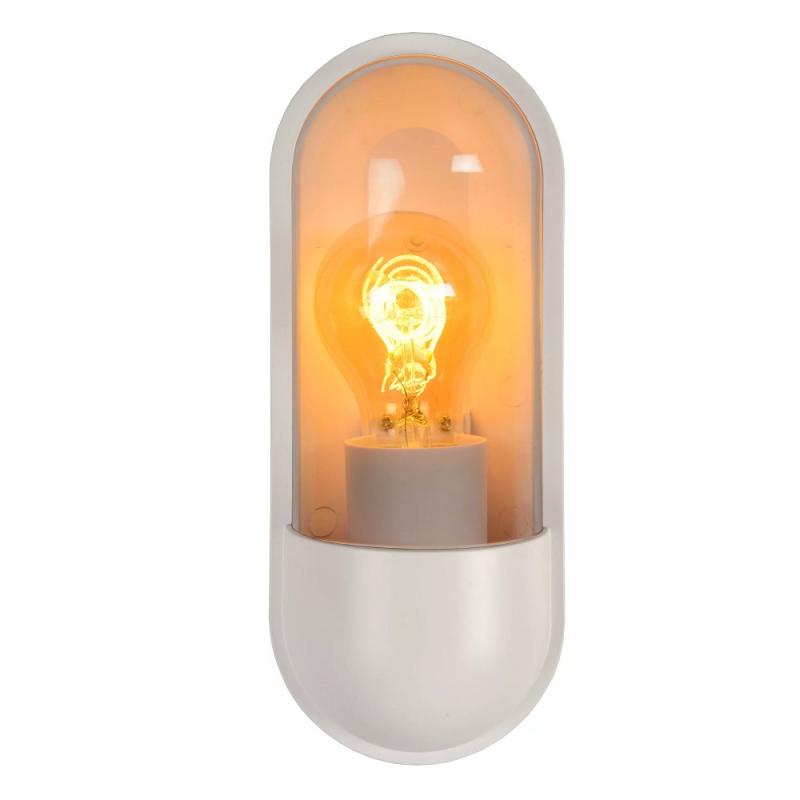 Lucide CAPSULE - Wandleuchte Innen/Außen - 1xE27 - IP54 - Weiß