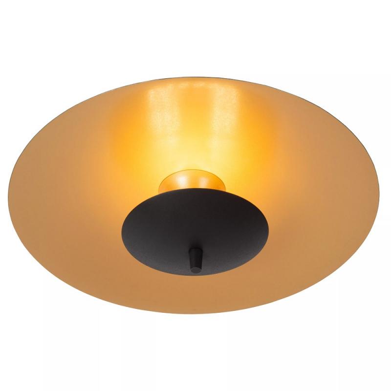 Lucide VULCAN LED Deckenleuchte Ø35 cm 9W 3000K dimmbar Schwarz Messing