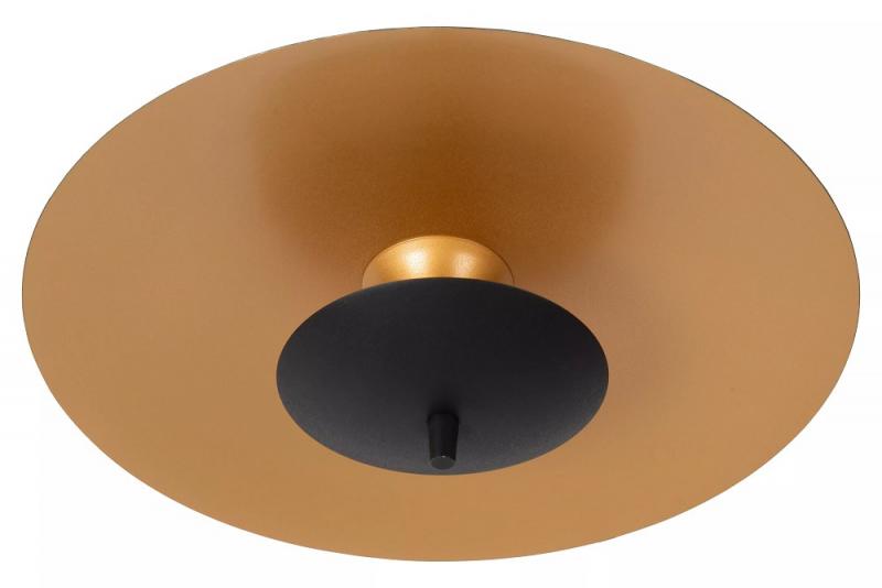 Lucide VULCAN LED Deckenleuchte Ø35 cm 9W 3000K dimmbar Schwarz Messing