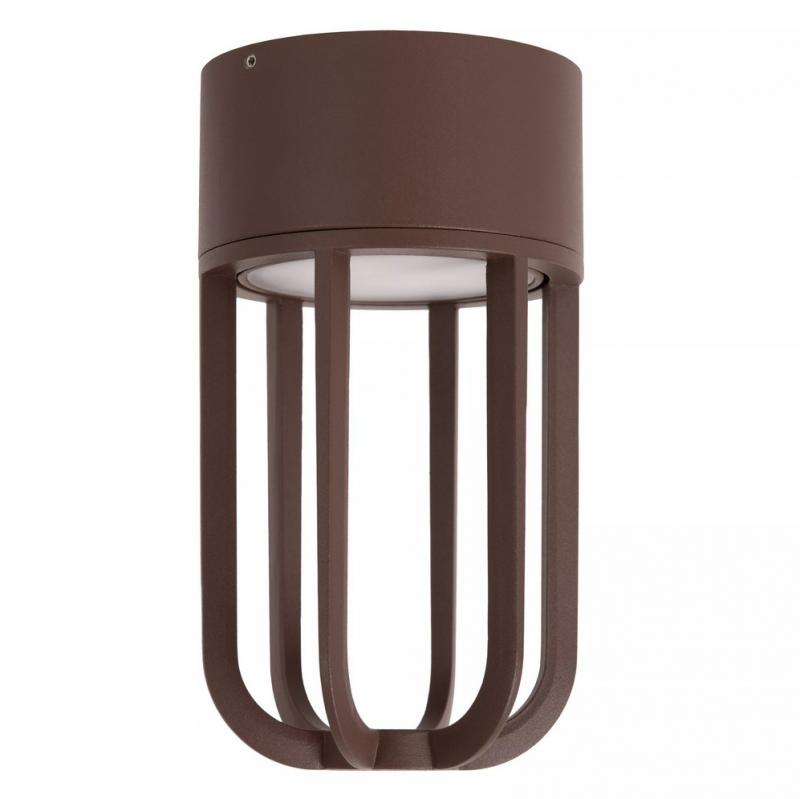 Lucide WELLS LED Außen-Deckenleuchte Ø10 cm IP54 Rostfarben