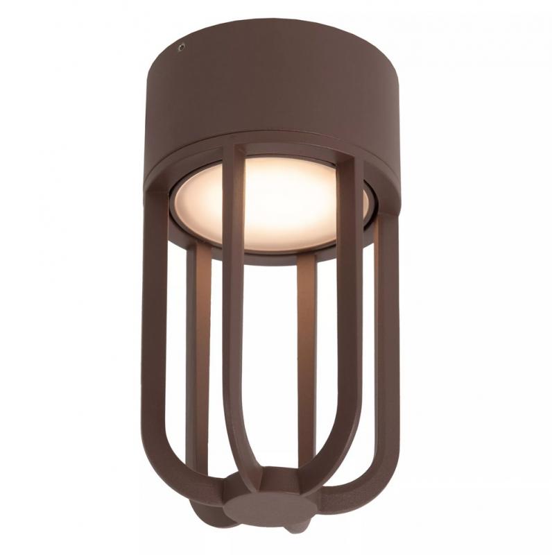 Lucide WELLS LED Außen-Deckenleuchte Ø10 cm IP54 Rostfarben