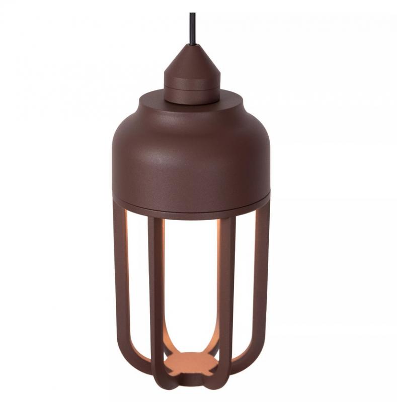 Lucide WELLS LED Außen-Pendelleuchte rostfarben IP54