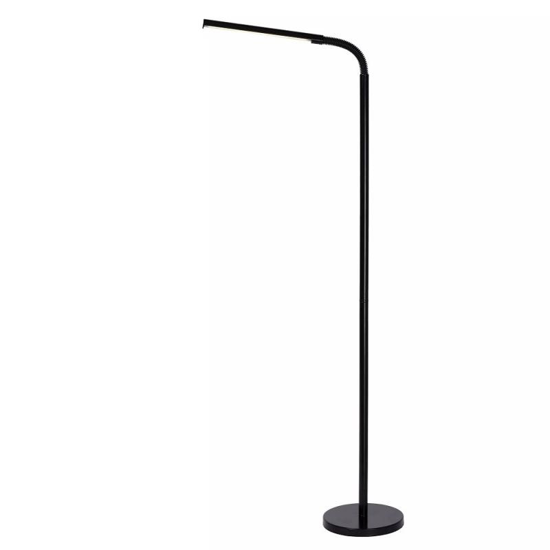 Lucide Stehlampe GILLY – LED Leselampe mit flexiblem Arm Schwarz