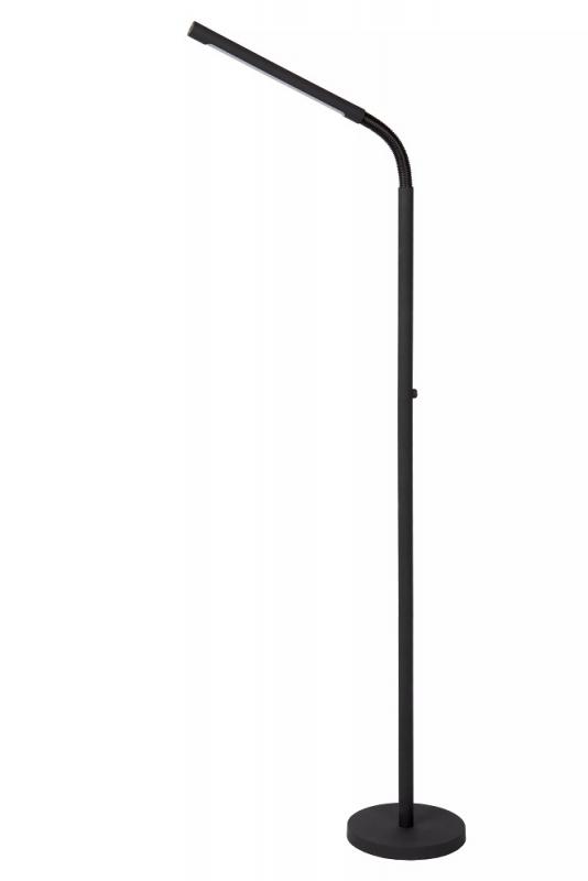 Lucide Stehlampe GILLY – Akku LED Leselampe mit Touchdimmer Schwarz