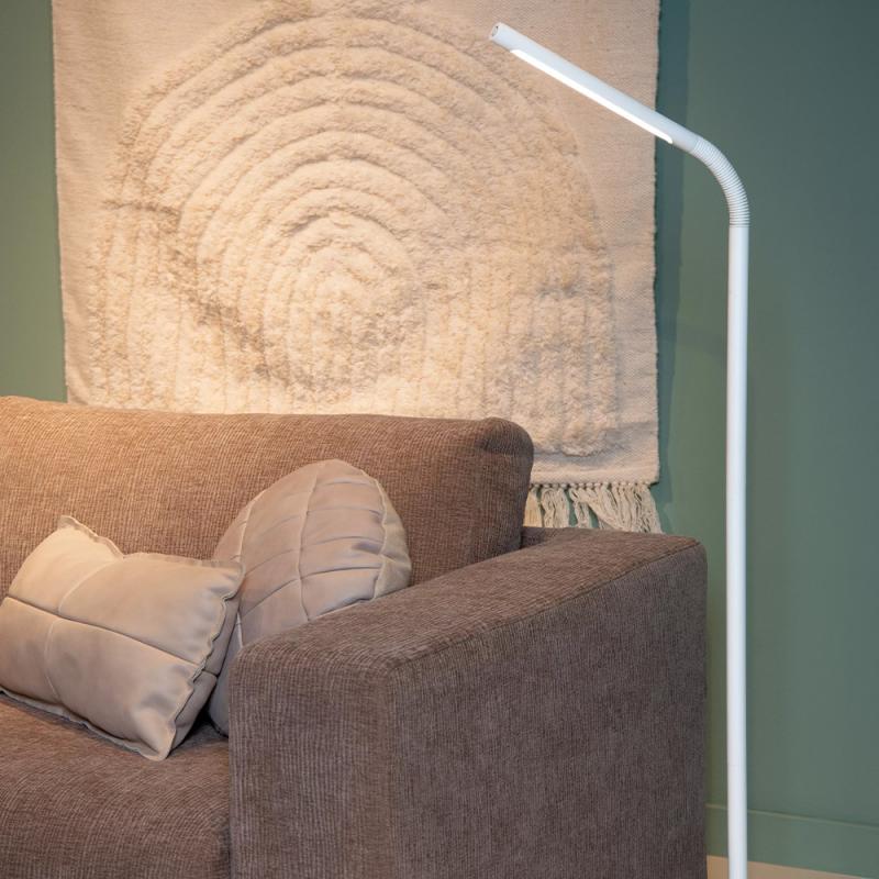 Lucide Stehlampe GILLY – Akku LED Leselampe mit Touchdimmer Weiß