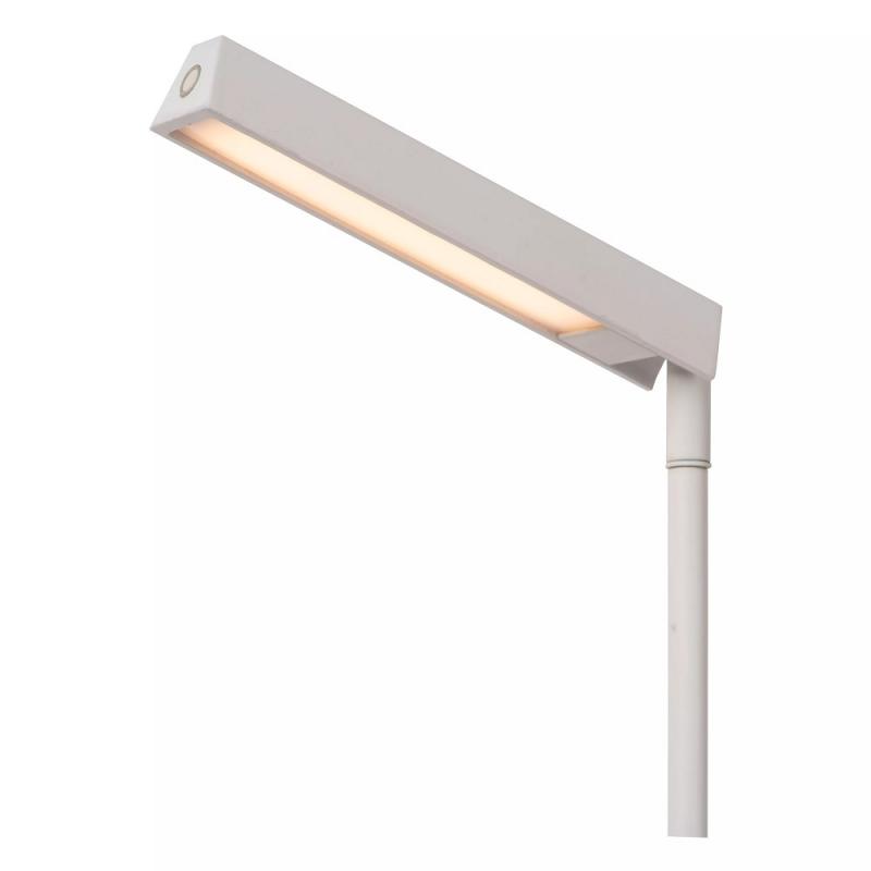 Lucide Stehlampe LAVALE – LED Leselampe mit Touchdimmer Weiß