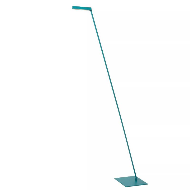 Lucide Stehlampe LAVALE – LED Leselampe mit Touchdimmer Türkis