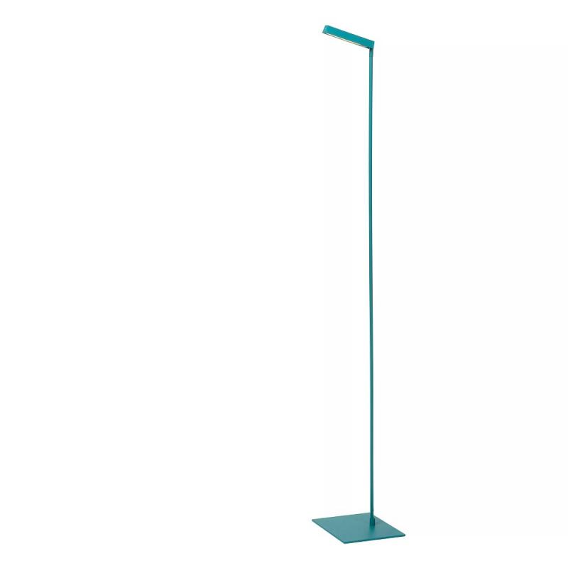 Lucide Stehlampe LAVALE – LED Leselampe mit Touchdimmer Türkis