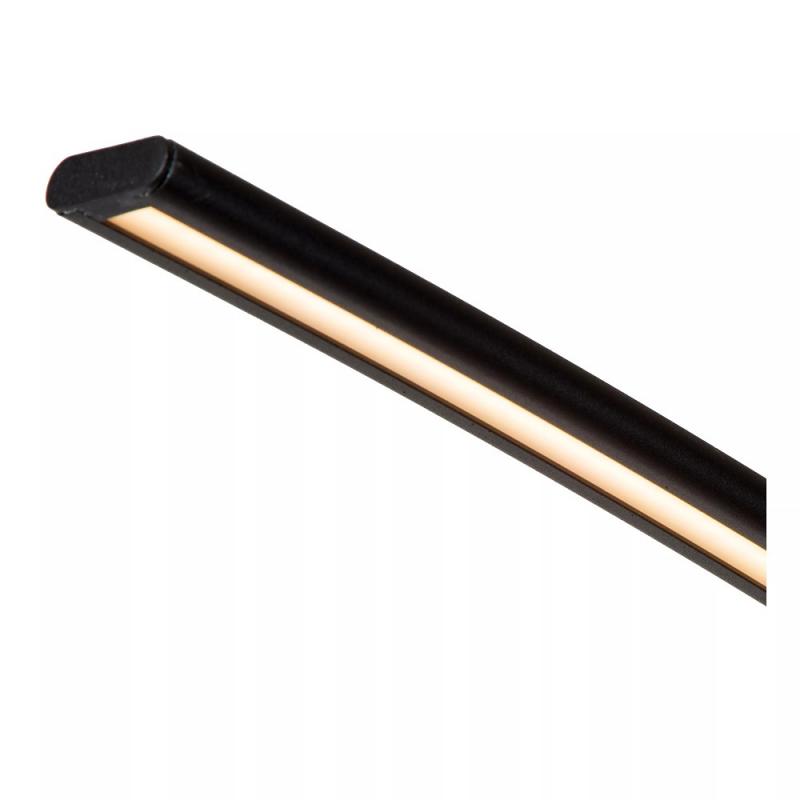 Lucide CURVE Bogenlampe LED 15W 2700K Schwarz dimmbar mit Marmorfuß