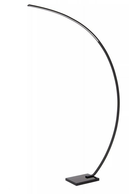 Lucide CURVE Bogenlampe LED 15W 2700K Schwarz dimmbar mit Marmorfuß
