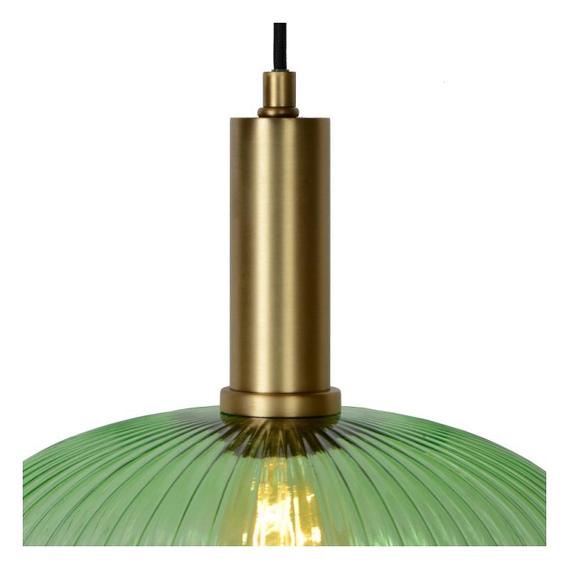 Lucide MALOTO Pendelleuchte Ø30 cm Amber Glas E27 dimmbar Retro