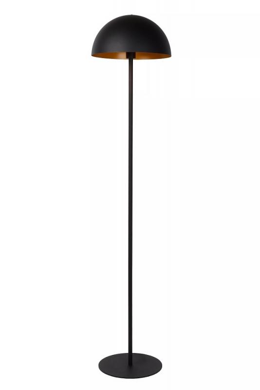 Lucide SIEMON Stehlampe Ø35cm E27 Schwarz Retro Design