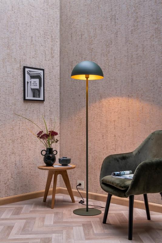 Lucide SIEMON Stehlampe Ø35cm E27 Grün Retro Design