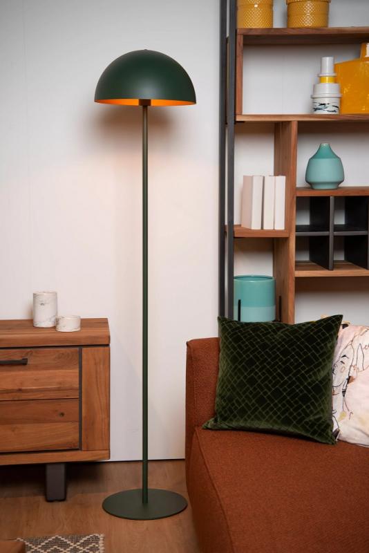 Lucide SIEMON Stehlampe Ø35cm E27 Grün Retro Design
