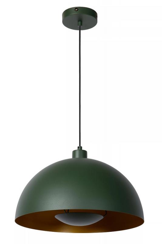 Lucide SIEMON Pendelleuchte Ø40cm E27 Grün 40W Stahl höhenverstellbar dimmbar