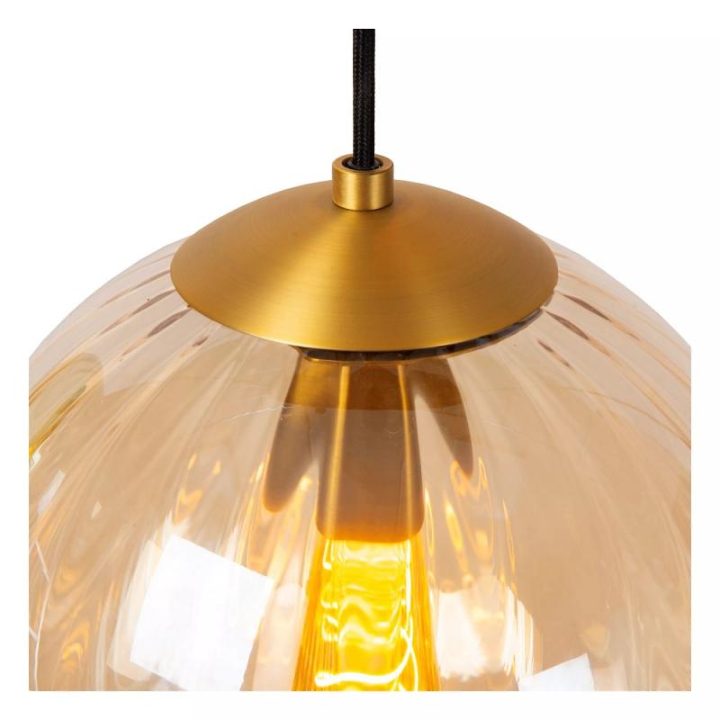 Lucide MONSARAZ Pendelleuchte 4xE27 Grün Glas höhenverstellbar dimmbar