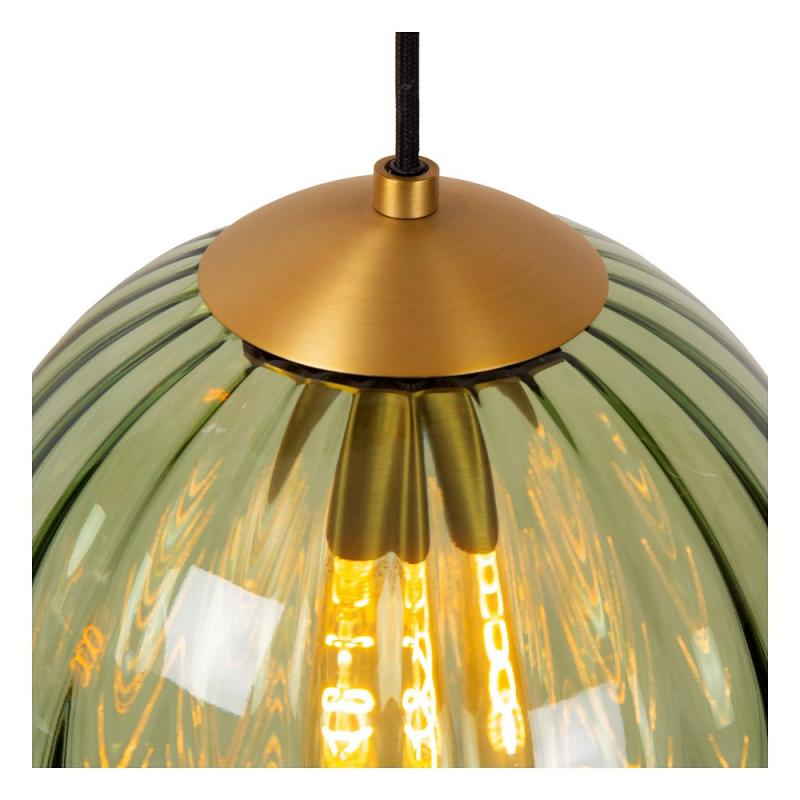 Lucide MONSARAZ Pendelleuchte 4xE27 Grün Glas höhenverstellbar dimmbar