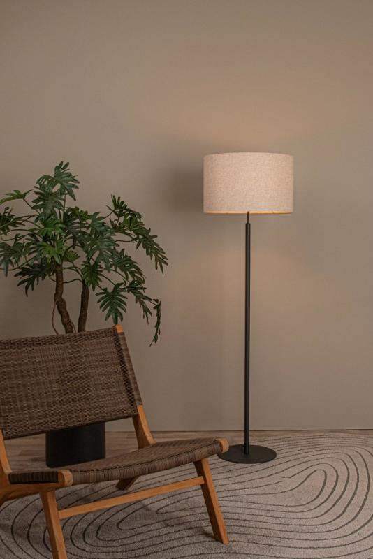 Lucide Stehlampe MAYA – Japandi Stehleuchte Ø45 cm in Beige
