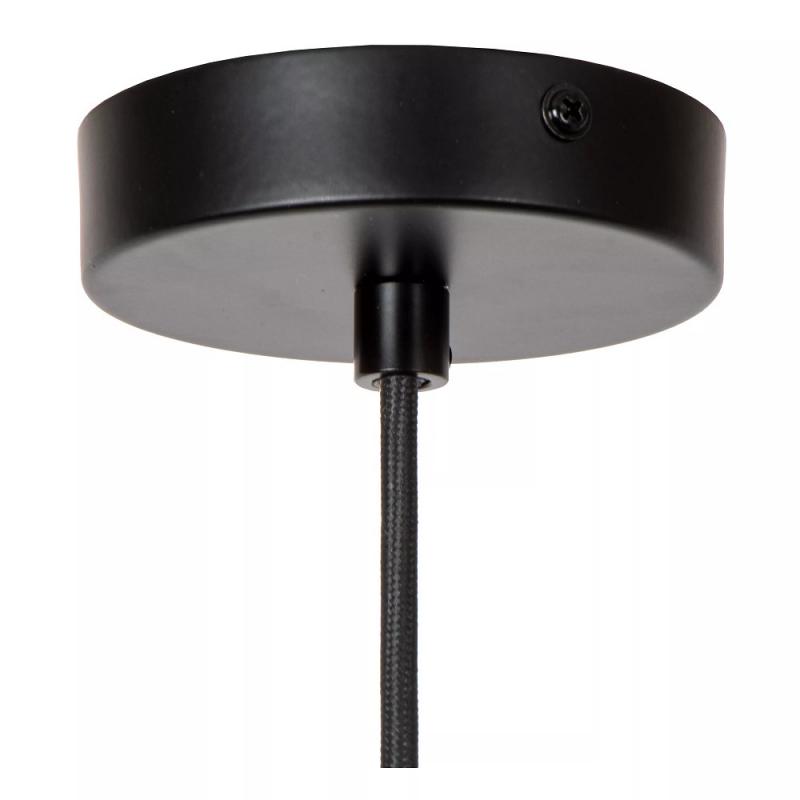 Lucide JOANET Pendelleuchte Ø16 cm E27 Rauchglas Grau Messing