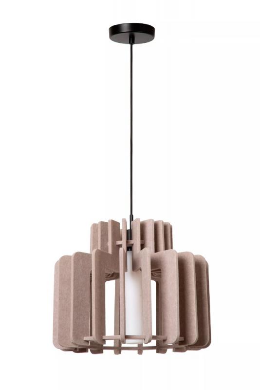 Lucide ROLLO Pendelleuchte Filz Taupe E27 skandinavisch dimmbar