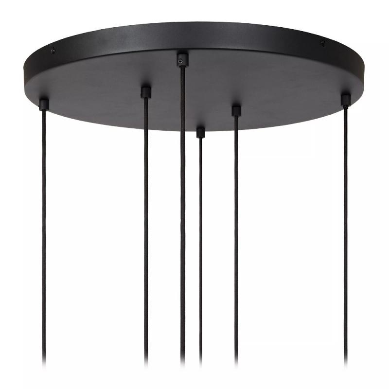 Lucide JOANET Pendelleuchte Ø65 cm 4xE27 Messing Rauchglas