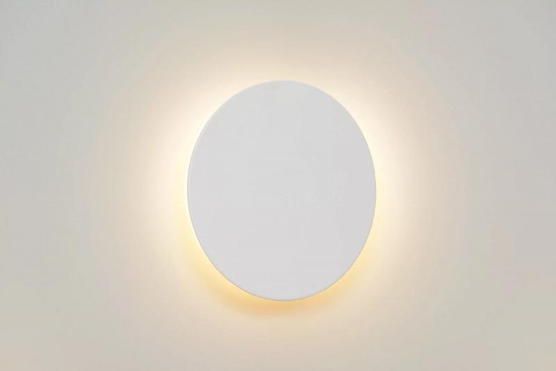 Lucide EKLYPS LED Wandleuchte Ø15 cm Weiß 3000K 7W moderne Akzentlampe