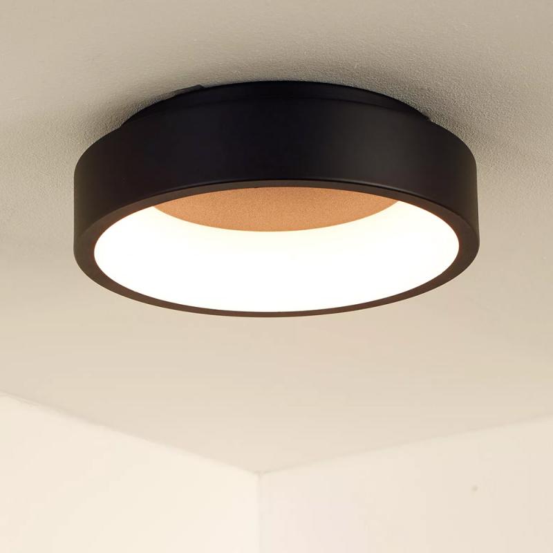 Lucide TALOWE LED Deckenleuchte Ø30cm 20W 3000K Schwarz dimmbar