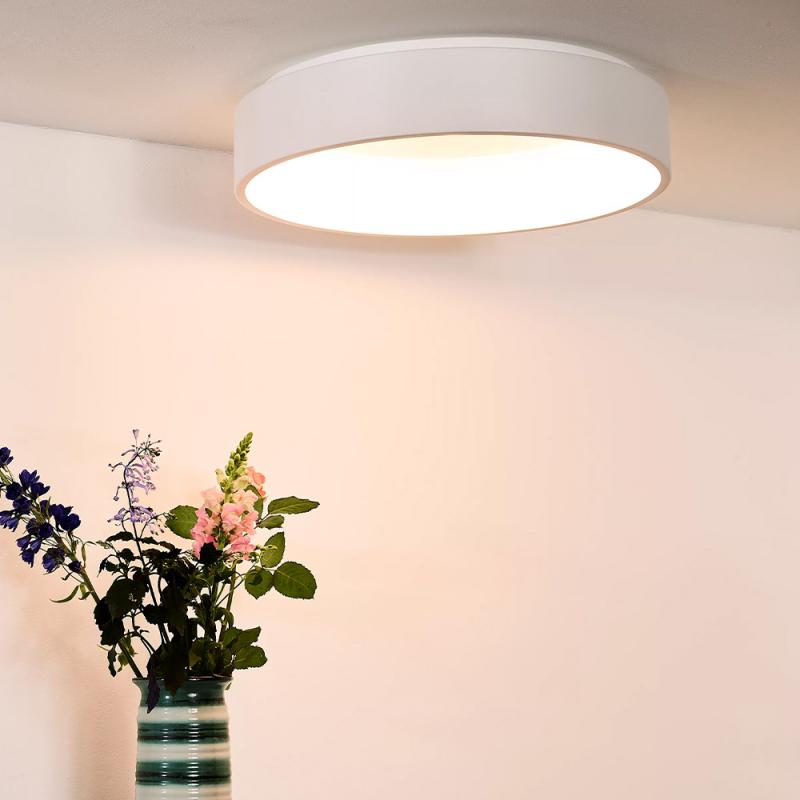 Lucide TALOWE LED Deckenleuchte Ø60 cm Weiß 3000K dimmbar 42W
