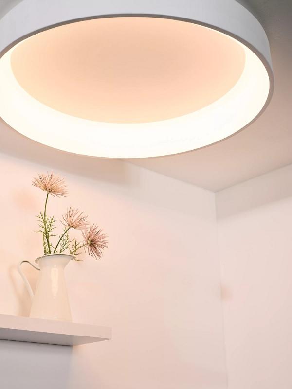 Lucide TALOWE LED Deckenleuchte Ø80 cm 80W 3000K dimmbar Weiß