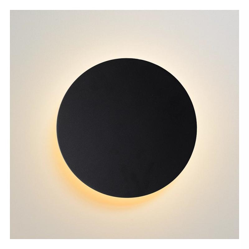 Lucide EKLYPS LED Wandleuchte Ø15 cm Schwarz 3000K 7W moderne Akzentlampe