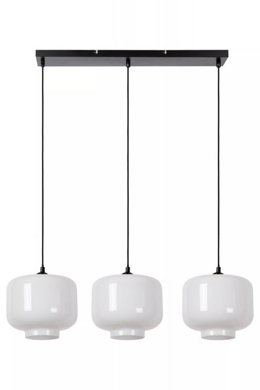 Lucide MEDINE Pendelleuchte 3xE27 Opal Glas modern höhenverstellbar dimmbar