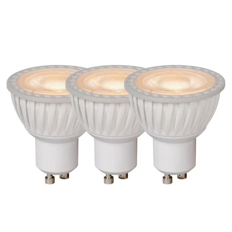  Lucide MR16 - Led Lampe - Ø 5 cm - LED Dim. - GU10 - 3x5W 3000K - Weiß - Set von 3