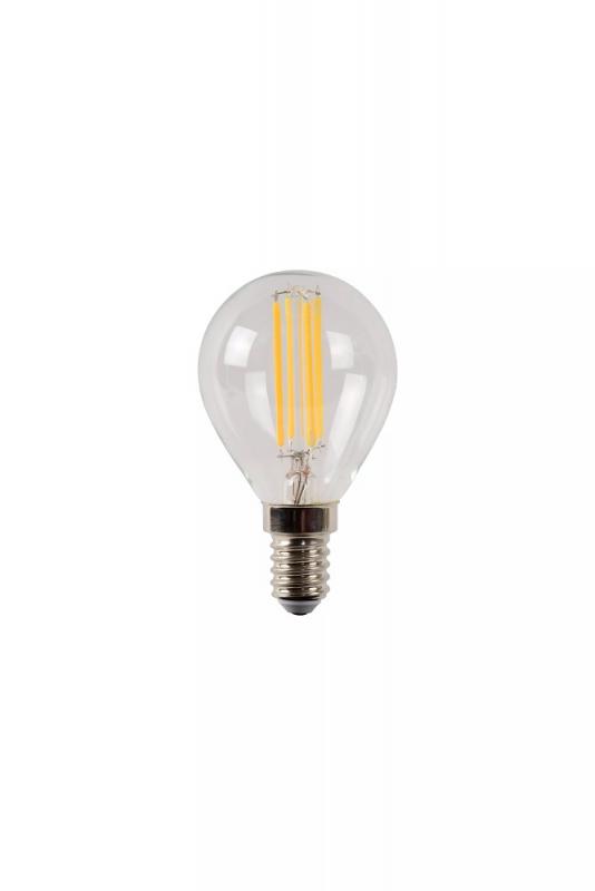 Lucide P45 LED Glühfadenlampe Ø4,5 cm E14 4W 2700K dimmbar Transparent