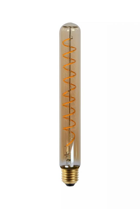 Lucide T32 LED Glühfadenlampe Ø3,2cm E27 4,9W 2200K Amber dimmbar Rohr
