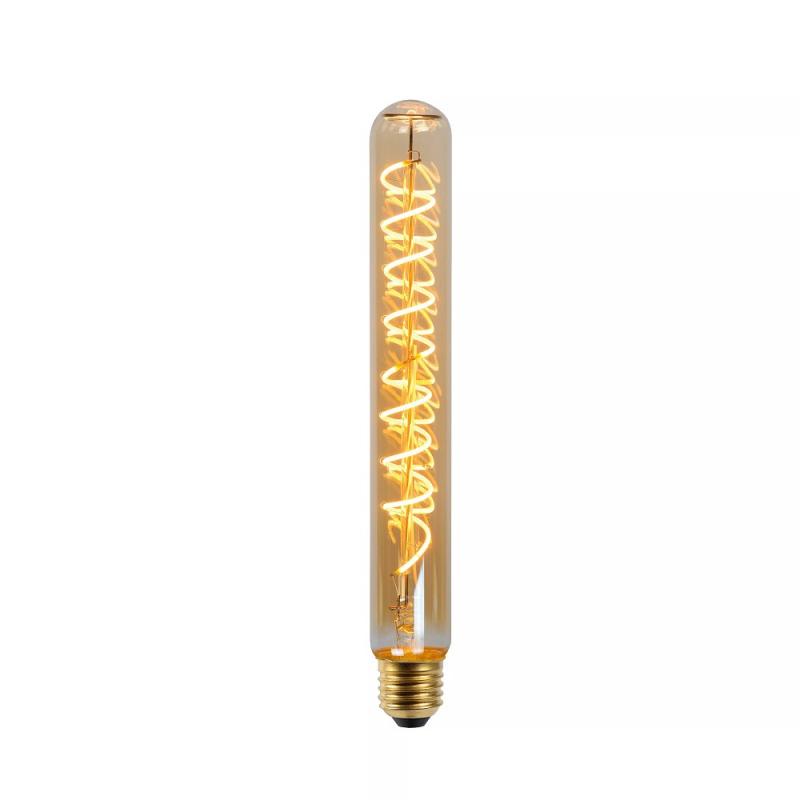 Lucide T32 LED Glühfadenlampe Ø3,2cm E27 4,9W 2200K Amber dimmbar Rohr