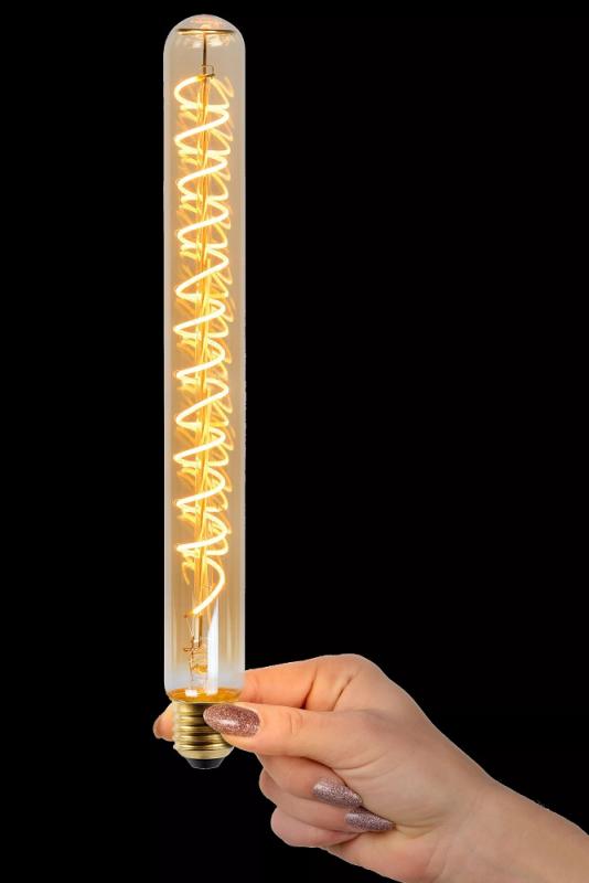 Lucide T32 E27 LED Filament 4,9W 2200K 380 lm Amber dimmbar – dekorative Vintage-Glühfadenlampe