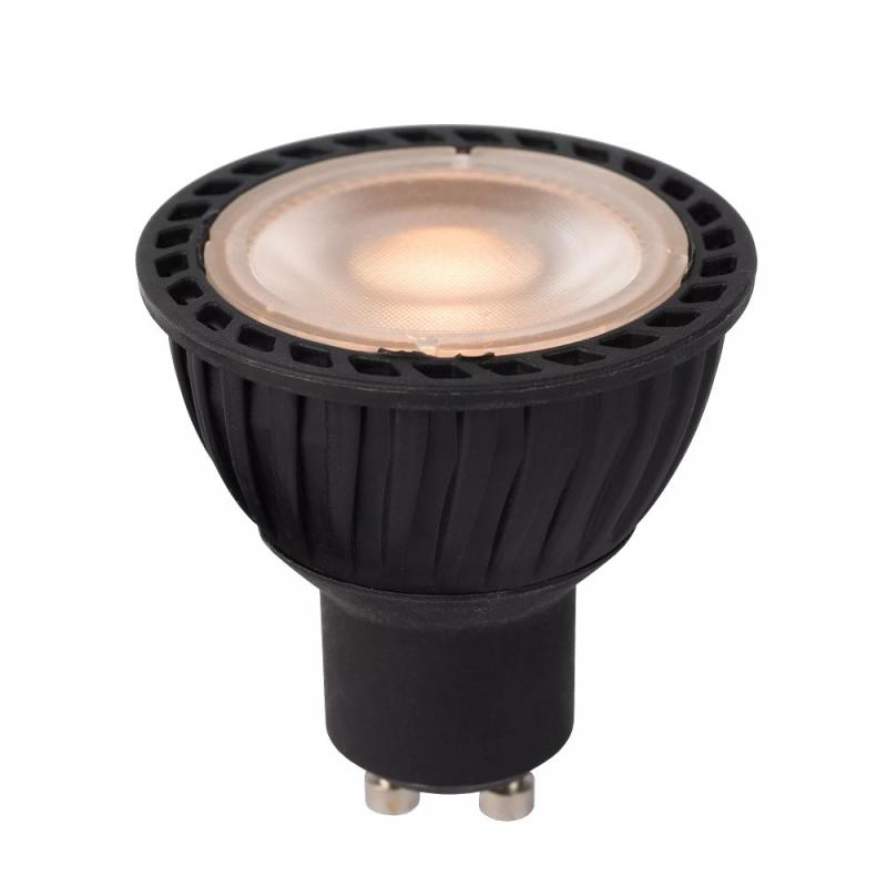 Lucide MR16 GU10 LED 5W 2200K–2700K 350 lm dimmbar Schwarz – warmweißes LED-Leuchtmittel mit 3-Step-Dim