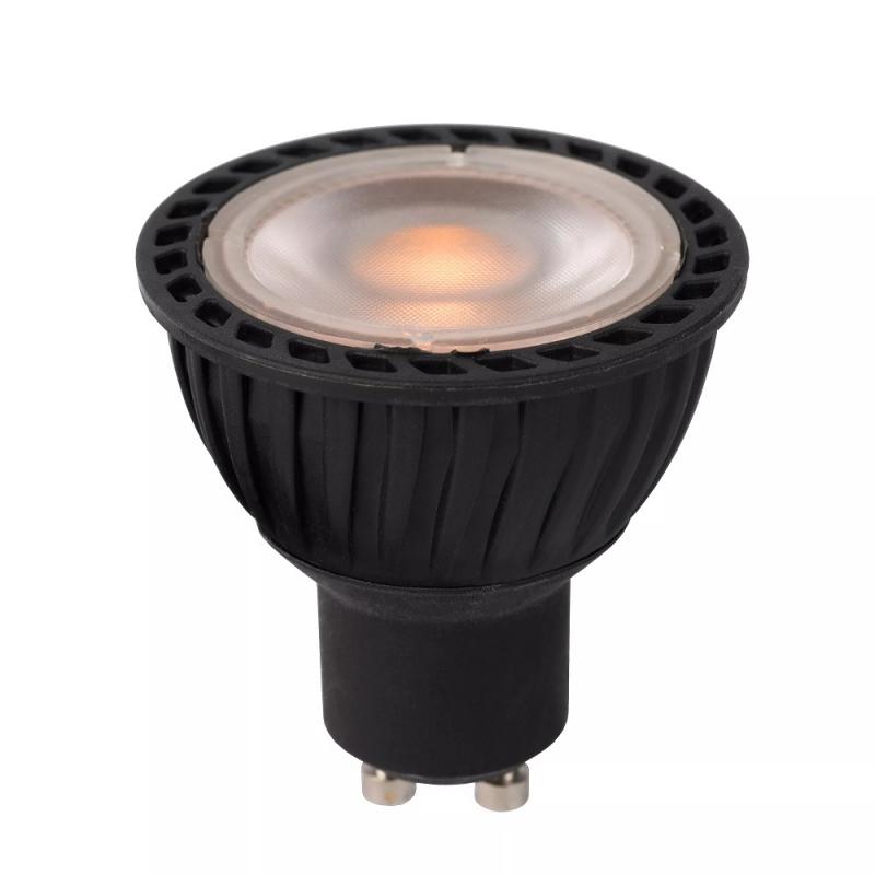Lucide MR16 GU10 LED 5W 2200K–2700K 350 lm dimmbar Schwarz – warmweißes LED-Leuchtmittel mit 3-Step-Dim