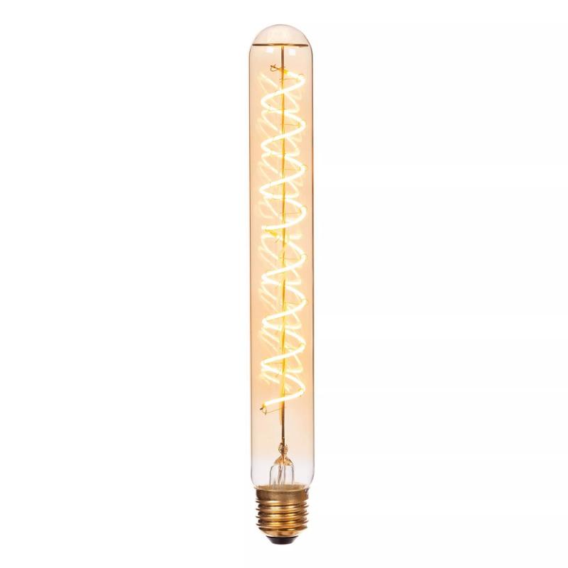 Lucide T32 E27 LED Filament 4,9W 2200K 450 lm 3-StepDim Amber mit Memory – dekorative Vintage-Glühfadenlampe