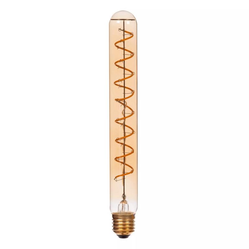 Lucide T32 E27 LED Filament 4,9W 2200K 450 lm 3-StepDim Amber mit Memory – dekorative Vintage-Glühfadenlampe