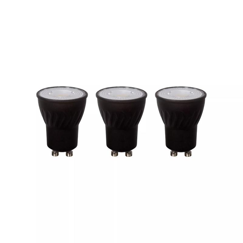 Lucide MR11 LED 3x 3,8W 2700K 380 lm dimmbar Schwarz – kompaktes LED-Set für flexible Innenbeleuchtung